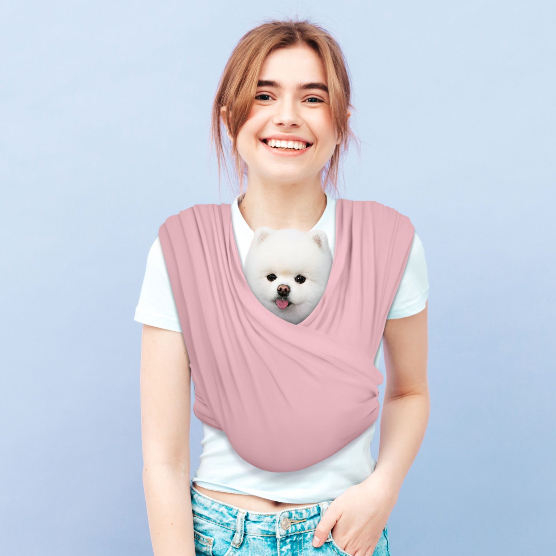 Anccoplus Convertible dog carrier sling pink